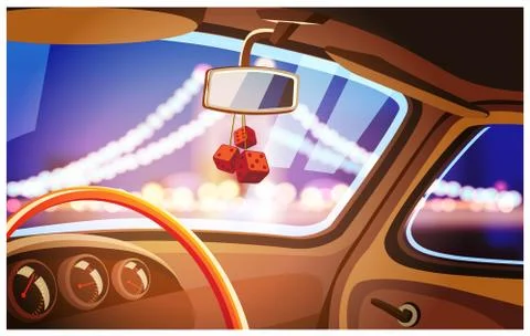 Vehicle interior Illustrazione stock