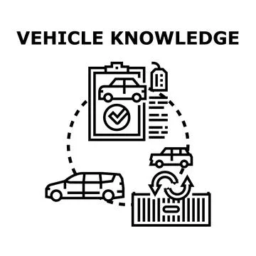 Vehicle knowledge and information for car management Illustrazione stock