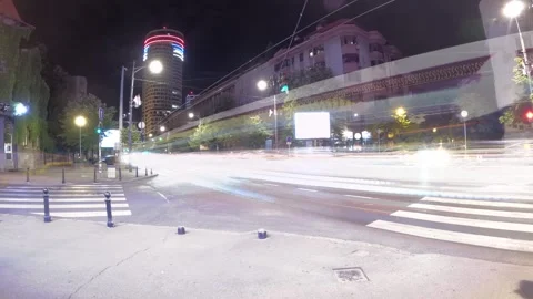 Vehicle Light Trails Ray Streaks Traffic Road Movement Video stock 339976601