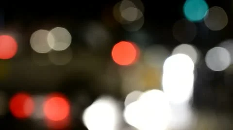 Vehicle lights defocused Stock Footage 10565518