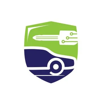 Vehicle locksmith symbol Stock Illustration