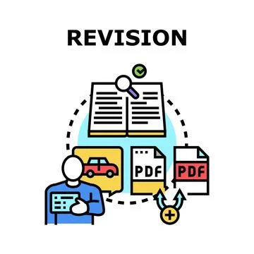 Vehicle maintenance and document revision process concept Stock Illustration