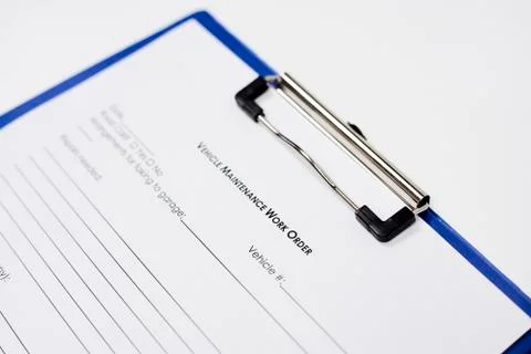 Vehicle maintenance work order Stock Photos