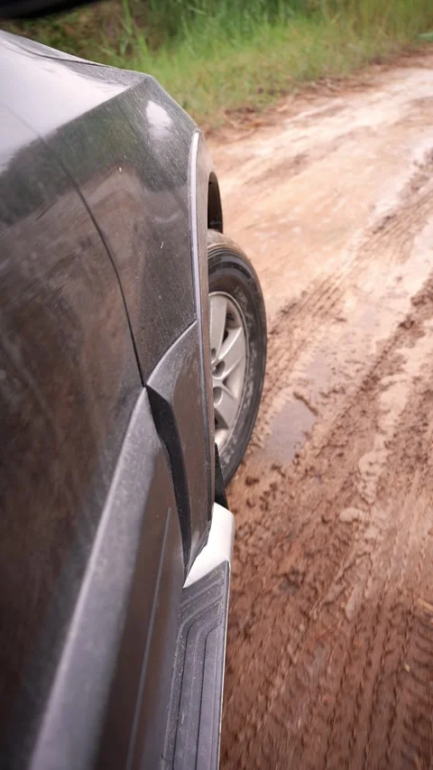 Vehicle on Muddy Trail Stock Footage 314521512