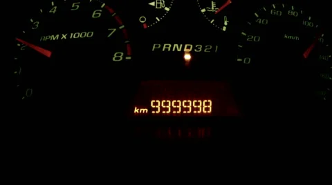 Vehicle odometer hits one million Stock Footage 43205157