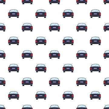 Vehicle pattern showing many small cars Illustrazione stock