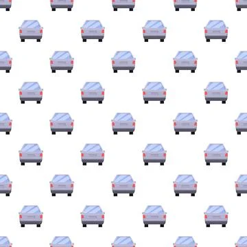 Vehicle sedan vector seamless pattern for transport background イラスト素材