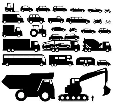 Vehicle silhouette vector Stock Illustration