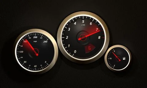 Vehicle speedometer Stock Illustration