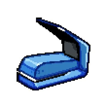 Vehicle stapler pixel art vector illustration Stock Illustration