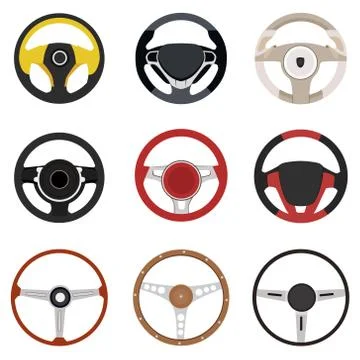 Vehicle steering wheel vector Stock Illustration