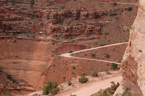 Vehicle on a Switchback Stock Photos