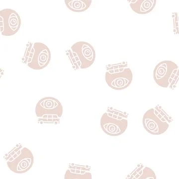 Vehicle tracking glyph seamless pattern Stock Illustration