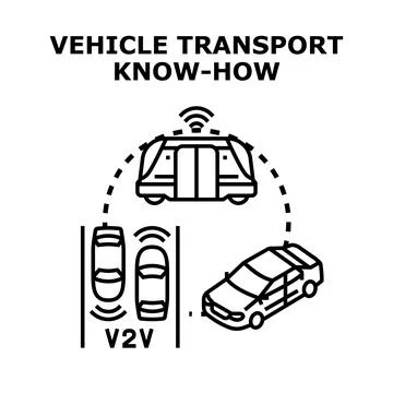 Vehicle transport know how developing autonomous driving technology Stock Illustration