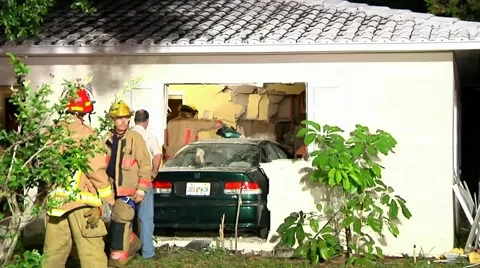 Vehicle vs House GPFD#2 Stock Footage 937685