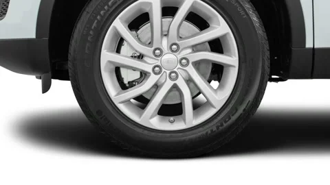 Vehicle wheel close up side view Fuji Wh... | Stock Video | Pond5
