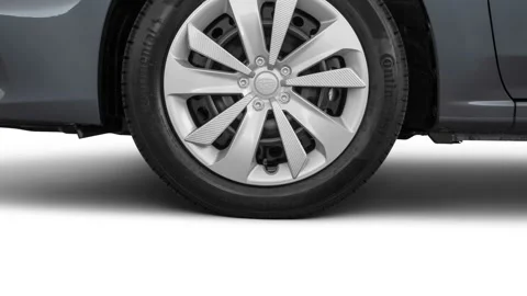 Vehicle wheel close up side view Carbide Gray Metallic 2017 Subaru Impreza 2.0i Video stock 159920460