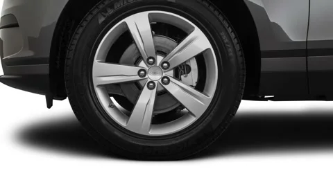 Vehicle wheel close up side view Corris Gray 2018 Land Rover Range Rover Velar S Stock Footage 159981173