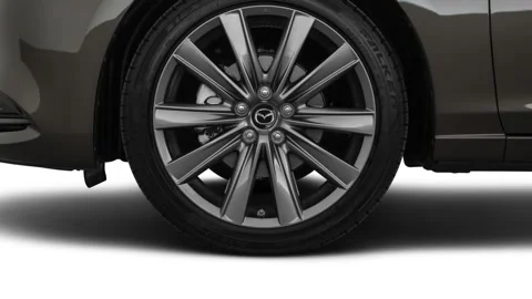Vehicle wheel close up side view Titanium Flash Mica 2018 Mazda MAZDA6 Touring Stock Footage 160012188