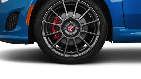 Vehicle wheel close up side view Laser B... | Stock Video | Pond5