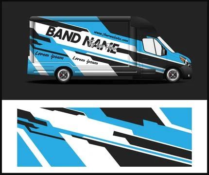 Vehicle Wrap Design vector Graphics for car Van  Truck wrap Stock Illustration