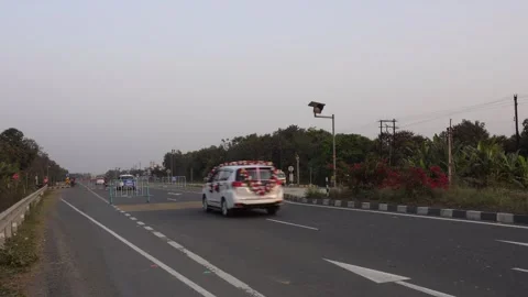 The vehicles are passing by Stock Footage 304062450