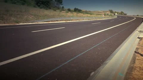 Vehicles on a curve Stock Footage 9871577