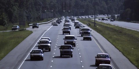 Vehicles driving on the highway Stock Footage 103779105