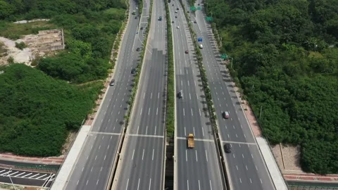 Vehicles driving on the highway Video stock 234990791