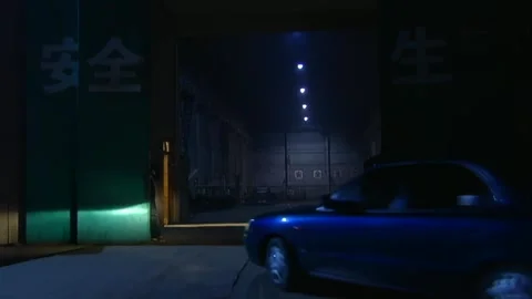 Vehicles entering the warehouse Stock Footage 253771590