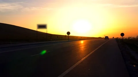 Vehicles exporting at sunrise view  Stock Footage 205570402