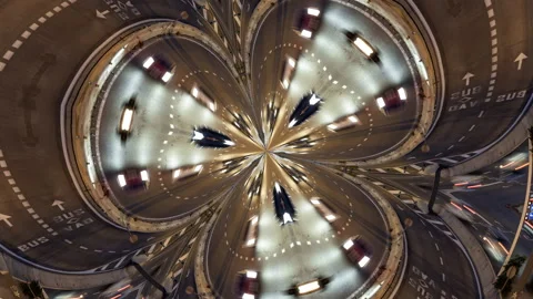 Vehicles on a highway in barcelona abstract pattern Stock Footage 322059851