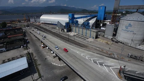 Vehicles in highway Stock Footage 94225947