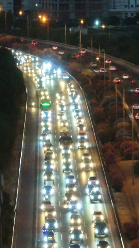 Vehicles on the highway in Izmir Stock Footage 311380982