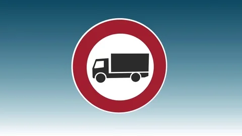 Vehicles Over 3.5t Prohibited Video stock 71267996
