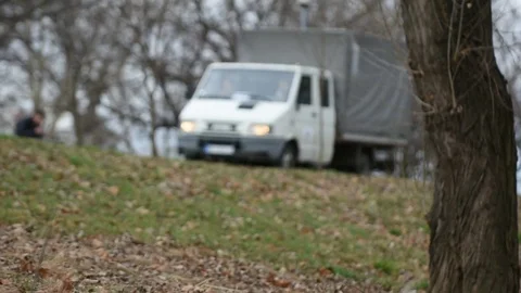 Vehicles in the park Stock Footage 83701111