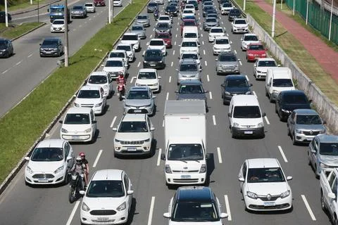 Vehicles in traffic jam 写真素材