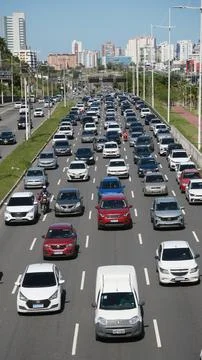 Vehicles in traffic jam 写真素材