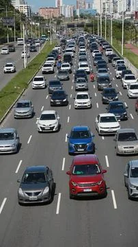 Vehicles in traffic jam 写真素材