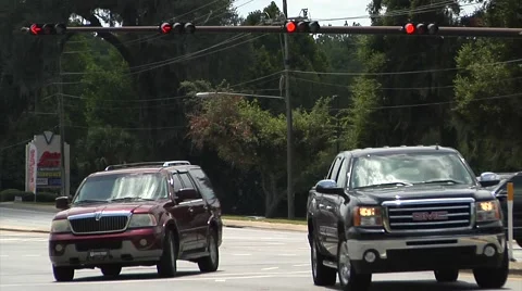Vehicles turning left, traffic Stock Footage 41331750