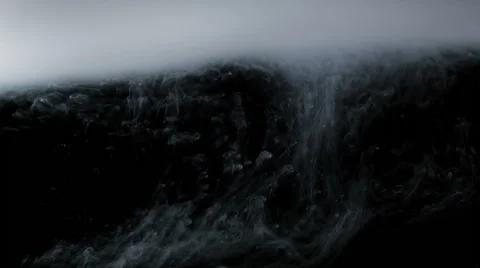 Veil of ink on the top on black background Video stock 53256983