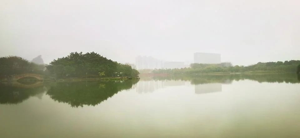 The Veil of Rain Enveloped 写真素材