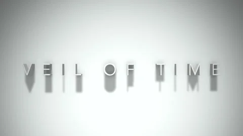 Veil of time 3D title animation with shadows on a white background Stock Footage 297999352