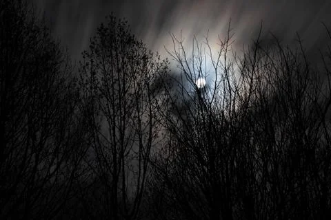 Veiled Full Moon Stock Photos