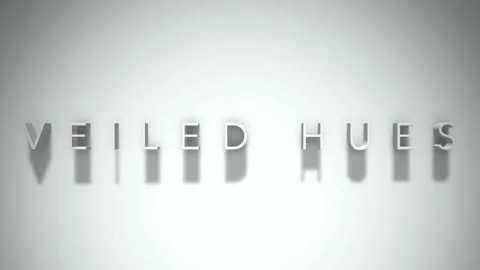 Veiled hues 3D title animation text with shadows on a white background Stock Footage 258903795