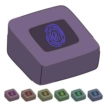 Vein biometric security device vector cartoon graphic Stock Illustration