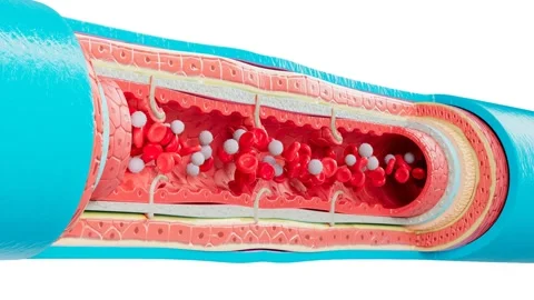 Vein layers with valve Video stock 250444450