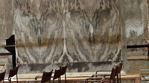 Veined Marble Wall Panel Inside St Mark's Basilica Stock Photos