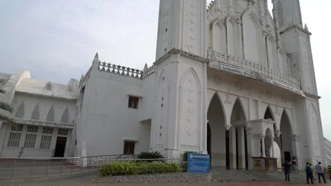 Velankanni church tower Stock Footage 225144141