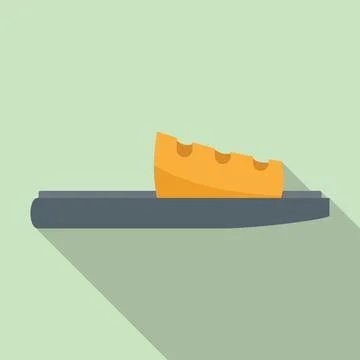 Velcro sandal icon flat vector. Summer footwear Stock Illustration